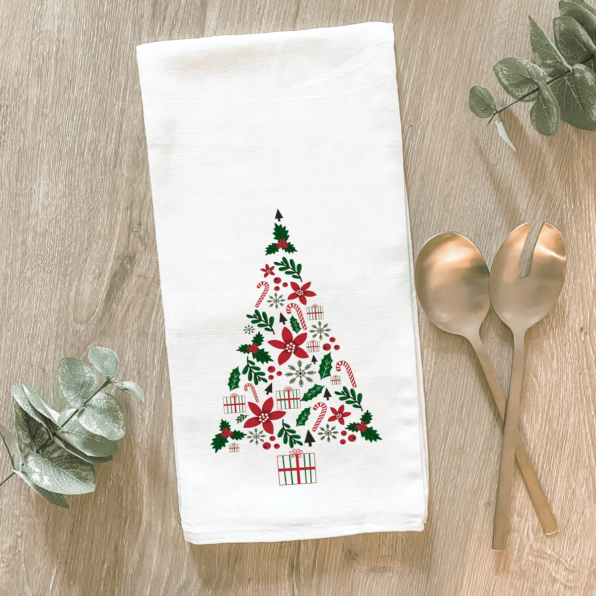 Christmas Tree - Cotton Tea Towel - The Mustard Seed Collection, The Seed