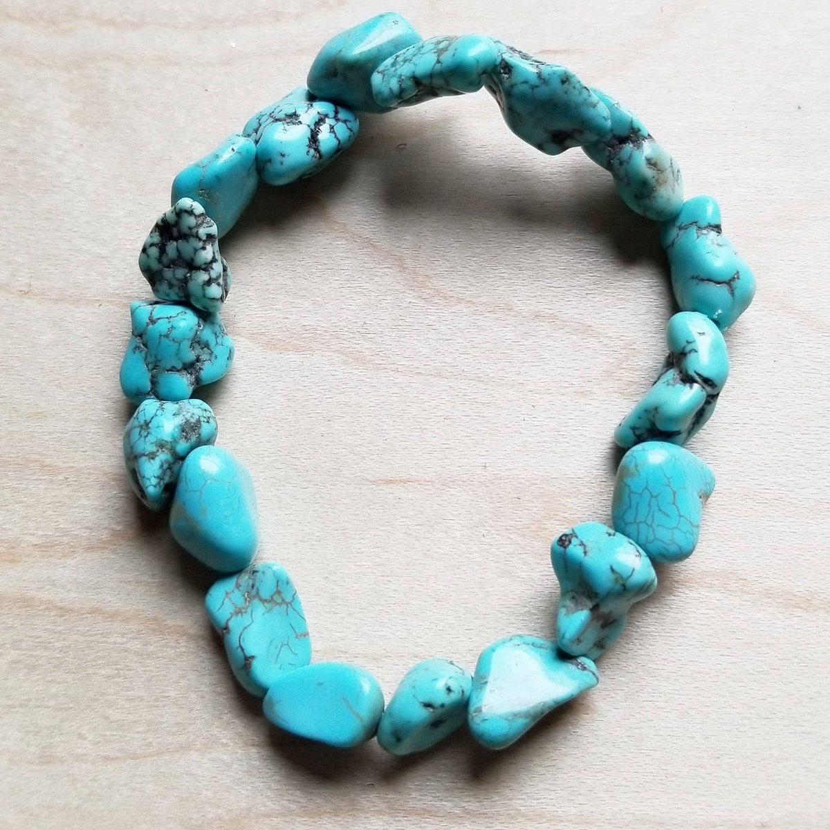 Chunky Turquoise Beaded Bracelet - The Mustard Seed Collection, The Seed