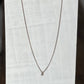 Classic 18” Gold Tone Solitaire Rhinestone Pendant Necklace