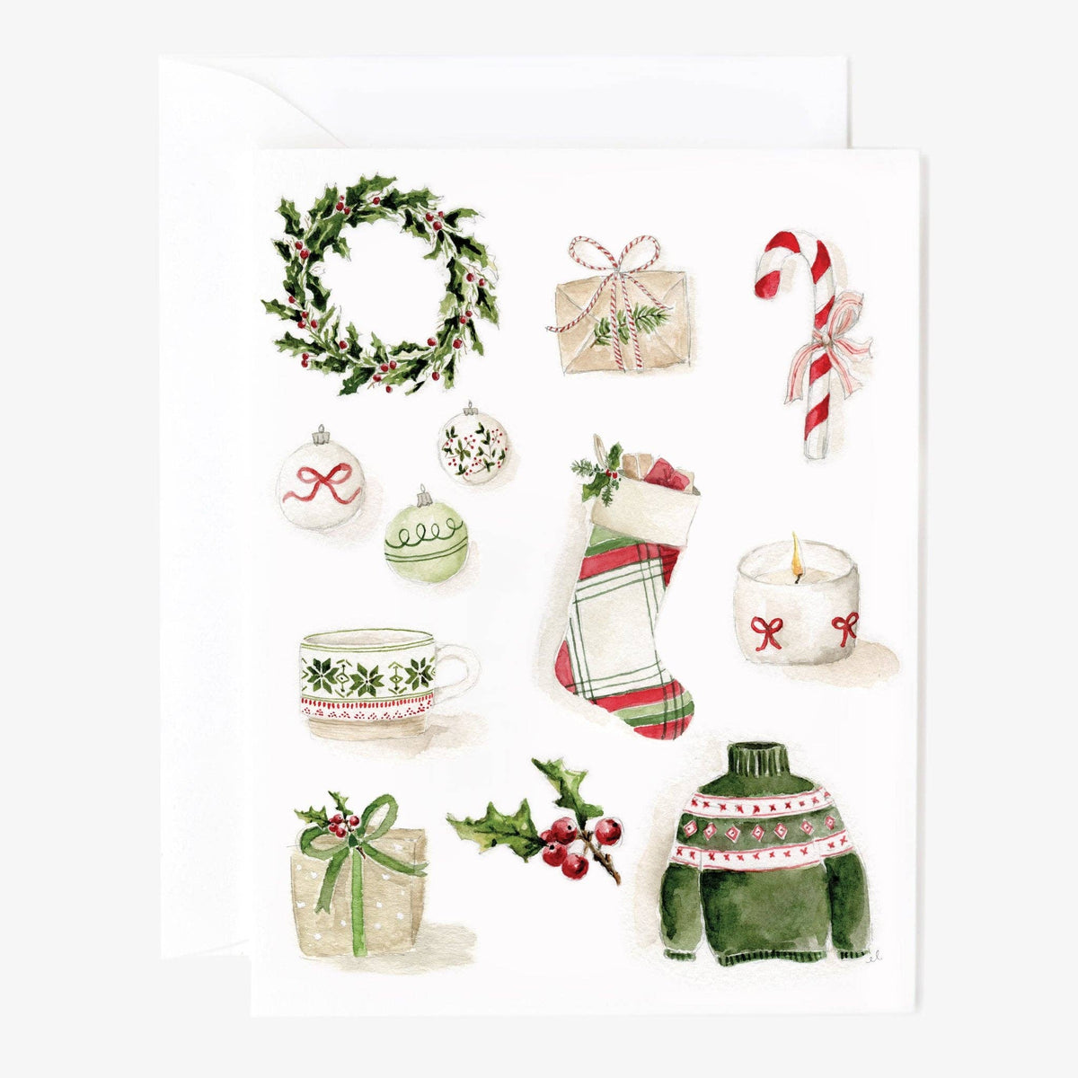 Classic christmas notecard setGreeting Cards