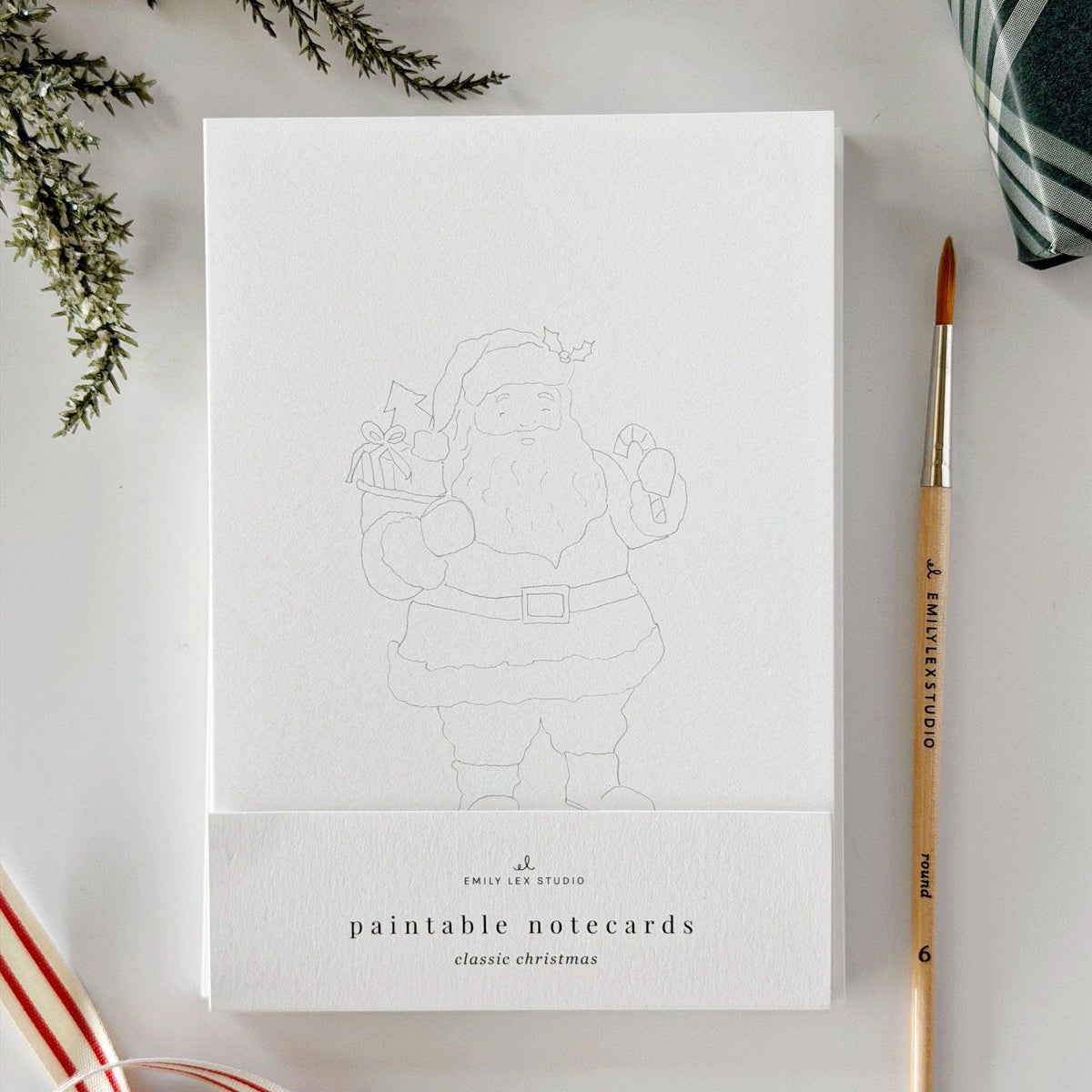 Classic christmas paintable notecardGreeting Cards