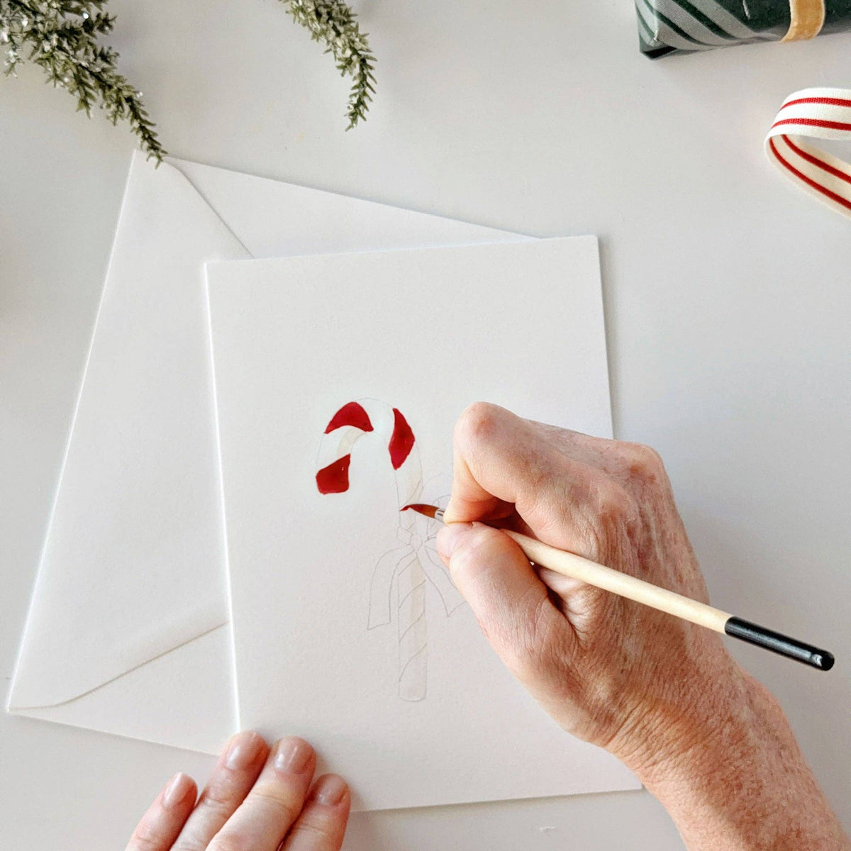 Classic christmas paintable notecardGreeting Cards