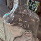 Clear Owens Glass Apothecary Bottle Flat Bellied