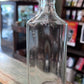 Clear Owens Glass Apothecary Bottle Flat Bellied