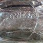 Clear Owens Glass Apothecary Bottle Flat Bellied