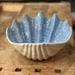 Coastal Ceramic Bowl with Clam Shell Decor 