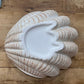 Coastal Ceramic Bowl with Clam Shell Decor 