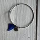 Cobalt Blue Sea Glass Expandable Wire Bangle - The Mustard Seed Collection, The Seed