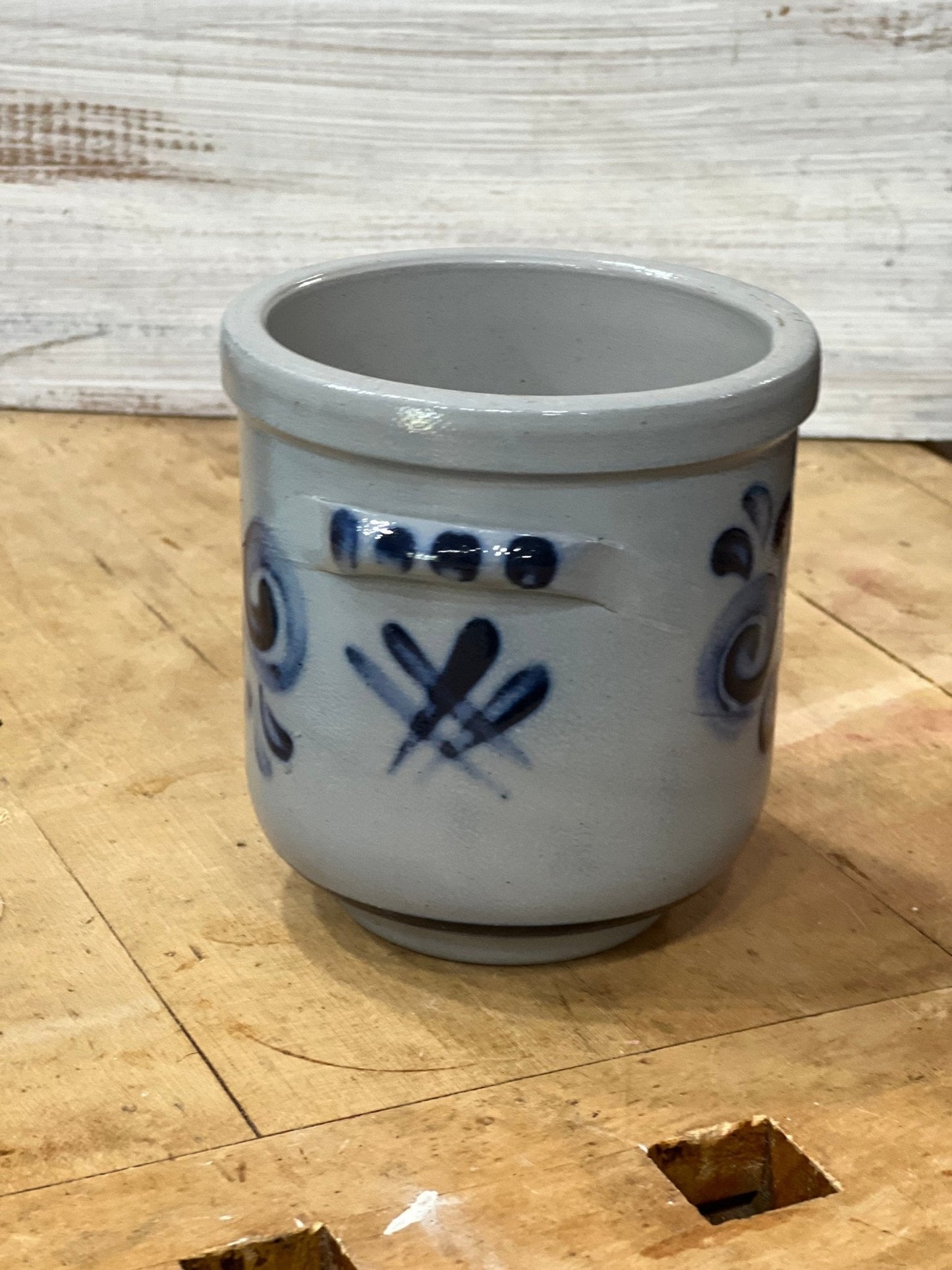 Cobalt Blue Stoneware Crock 