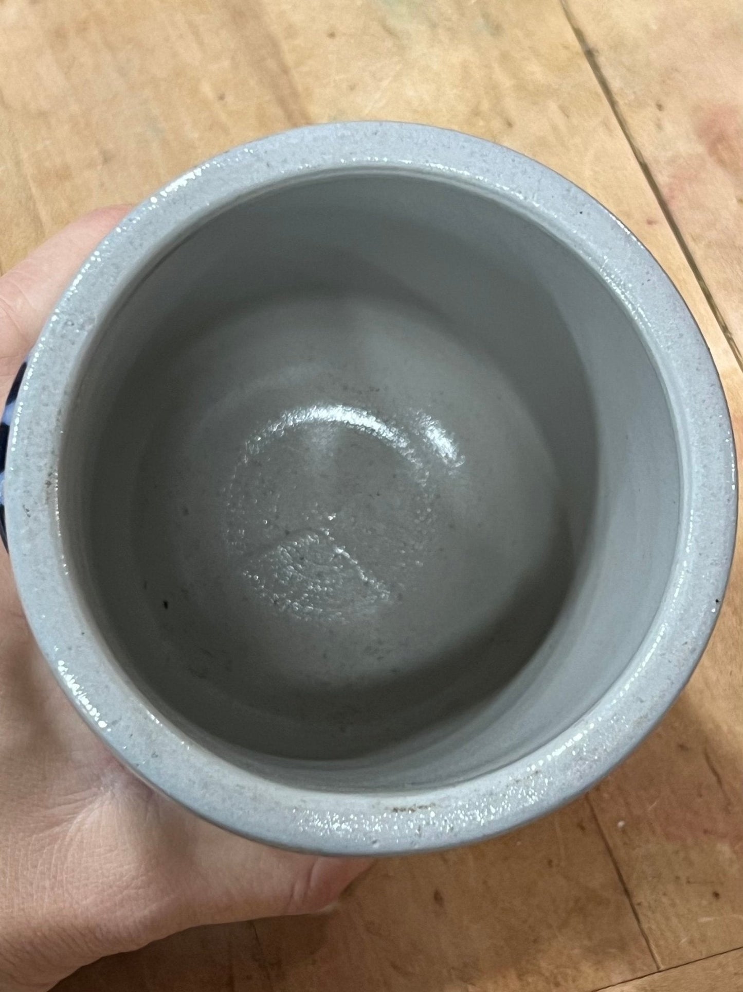 Cobalt Blue Stoneware Crock 