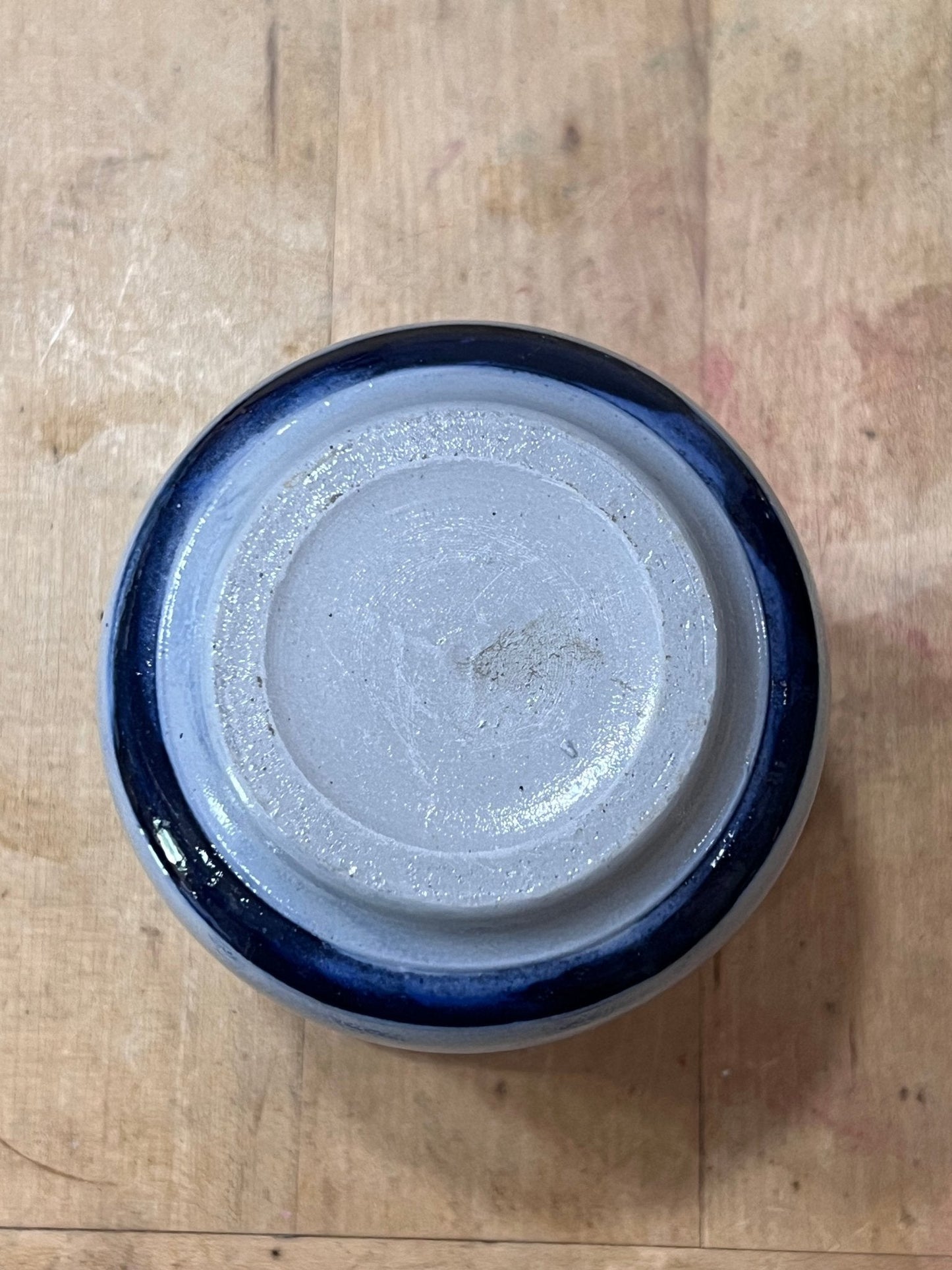 Cobalt Blue Stoneware Crock 
