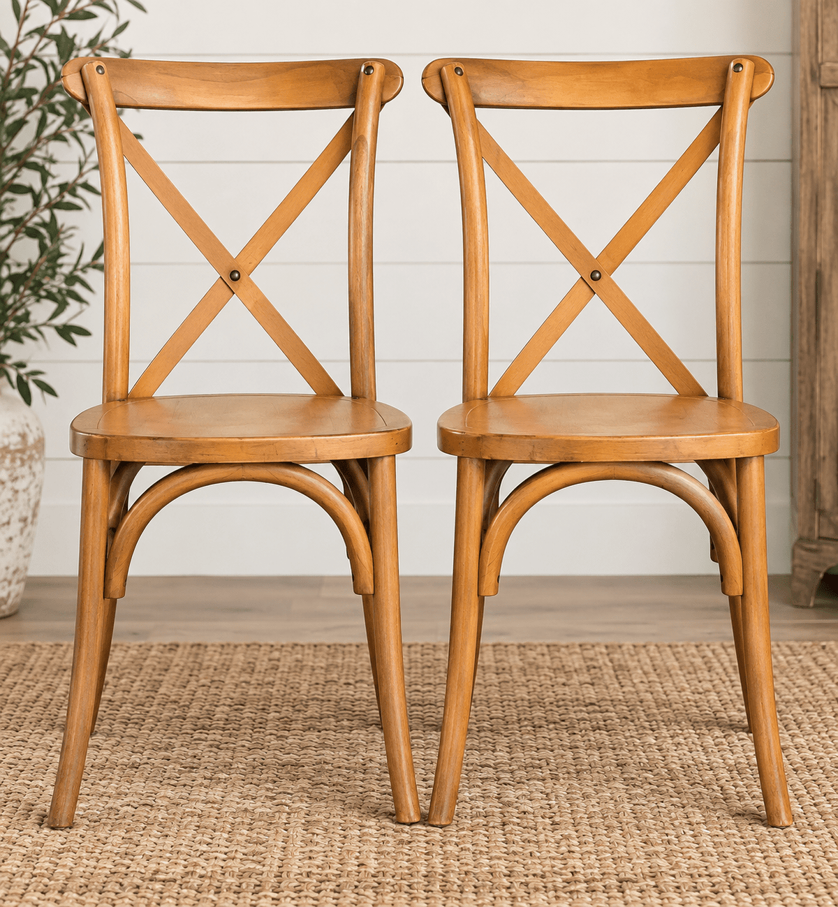 Cross-Back Bistro Chair The Mustard Seed Collection