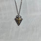 Cross on Diamond Shaped Necklace 