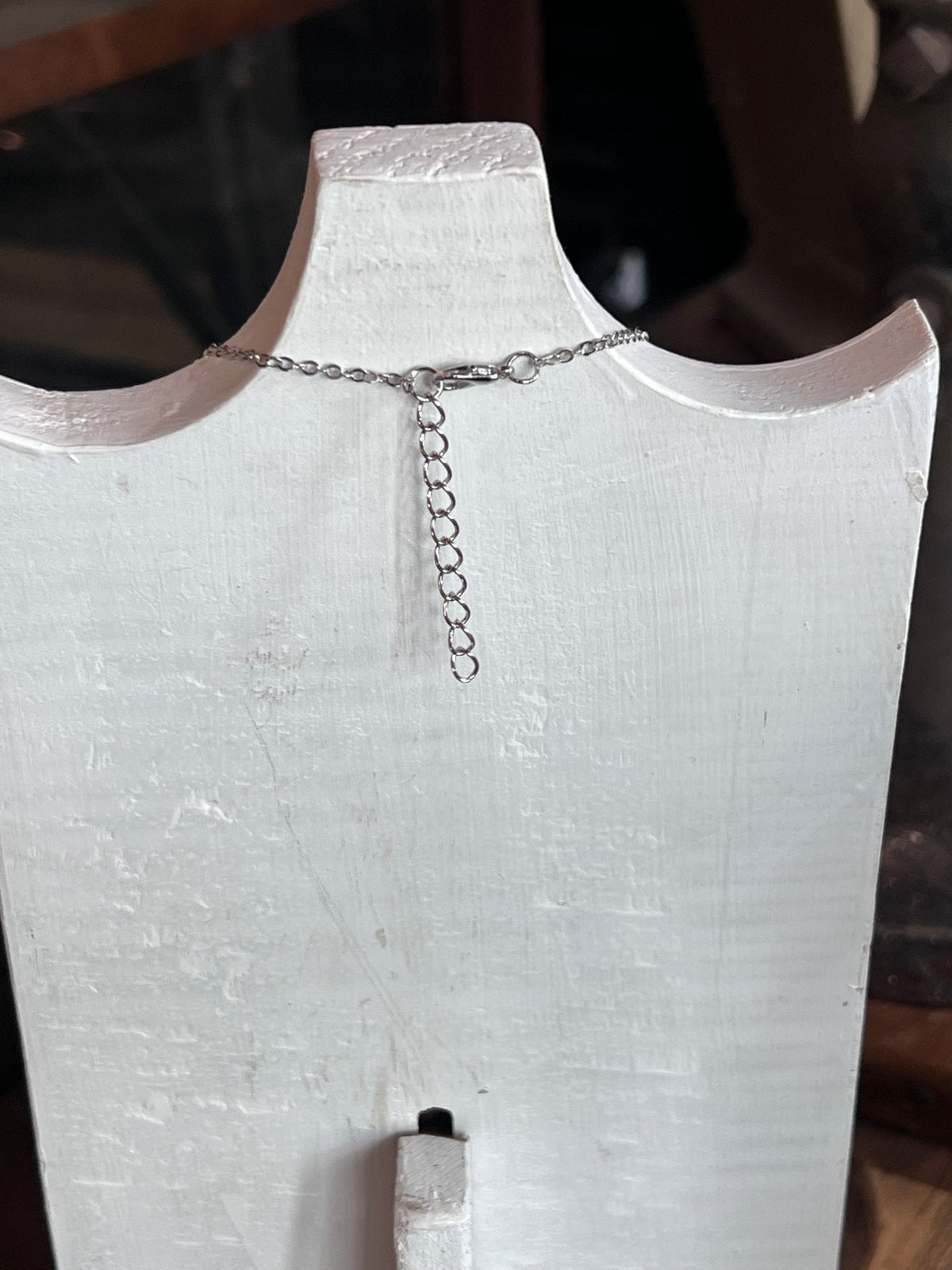 Cross on Diamond Shaped Necklace 