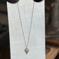 Cross on Diamond Shaped Necklace 