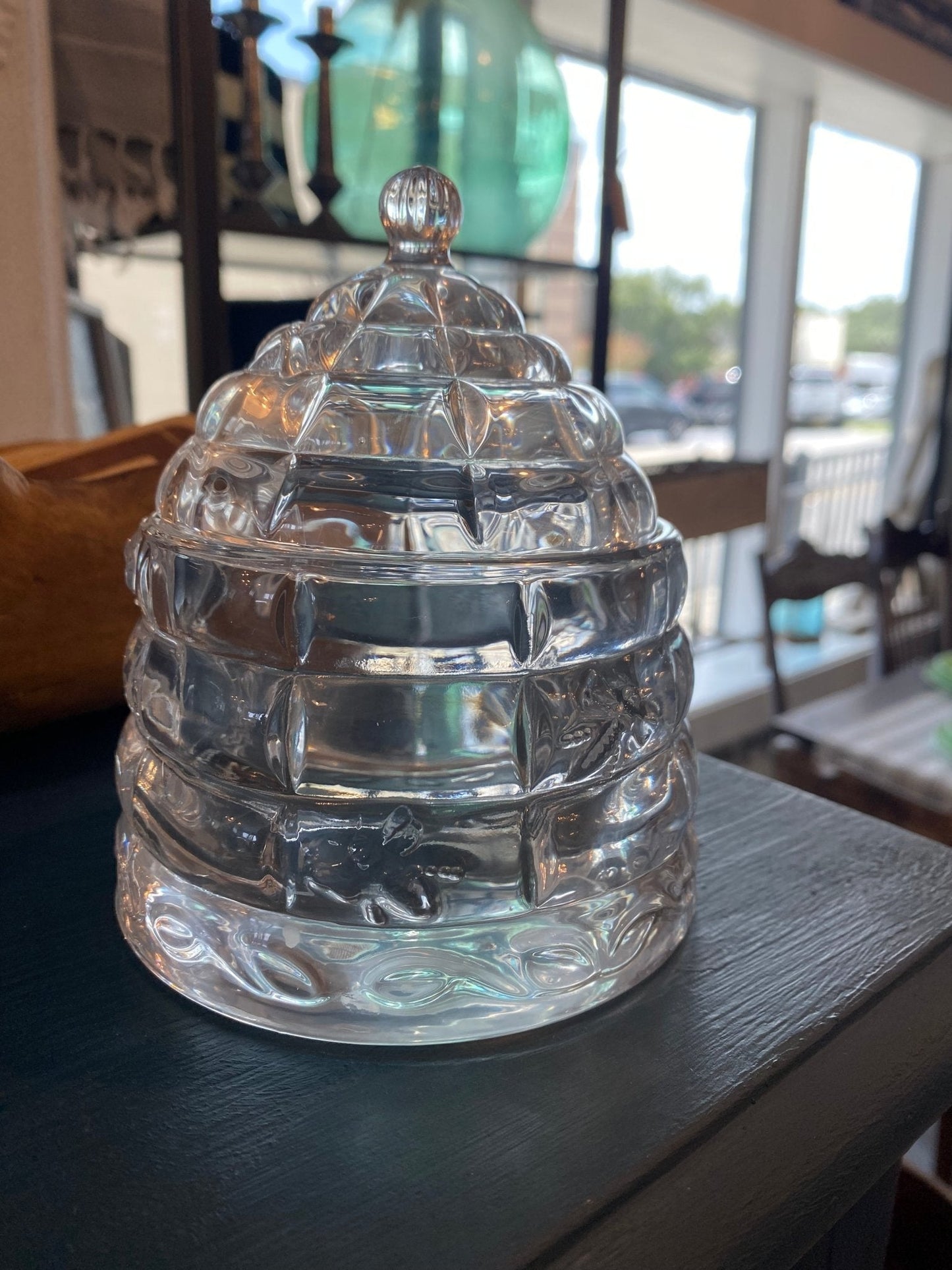 Crystal Bee Hive Honey Jar - The Mustard Seed Collection, The Seed