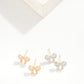 Cubic Zirconia Studded Bow Stud Earring