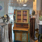 Custom Hand Painted & Handmade Vintage Pine Secretary - The Mustard Seed Collection, The Seed