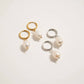 18K Gold PVD Freshwater Pearl Huggie Hoop Earrings: Gold WJW