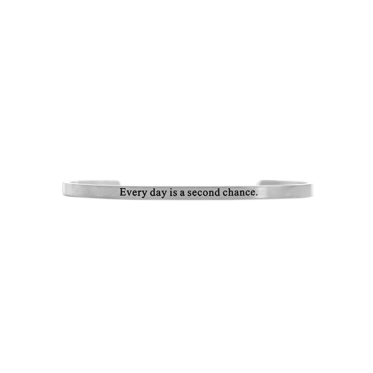 18K Gold PVD Stainless Steel Every day is Engraved Bracelet: Gold WJW