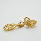 Earring Coin Pearl Hand Wired Cageof Freshwater Pearls