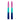 9" Tapered Candle - Pink-Green-Blue