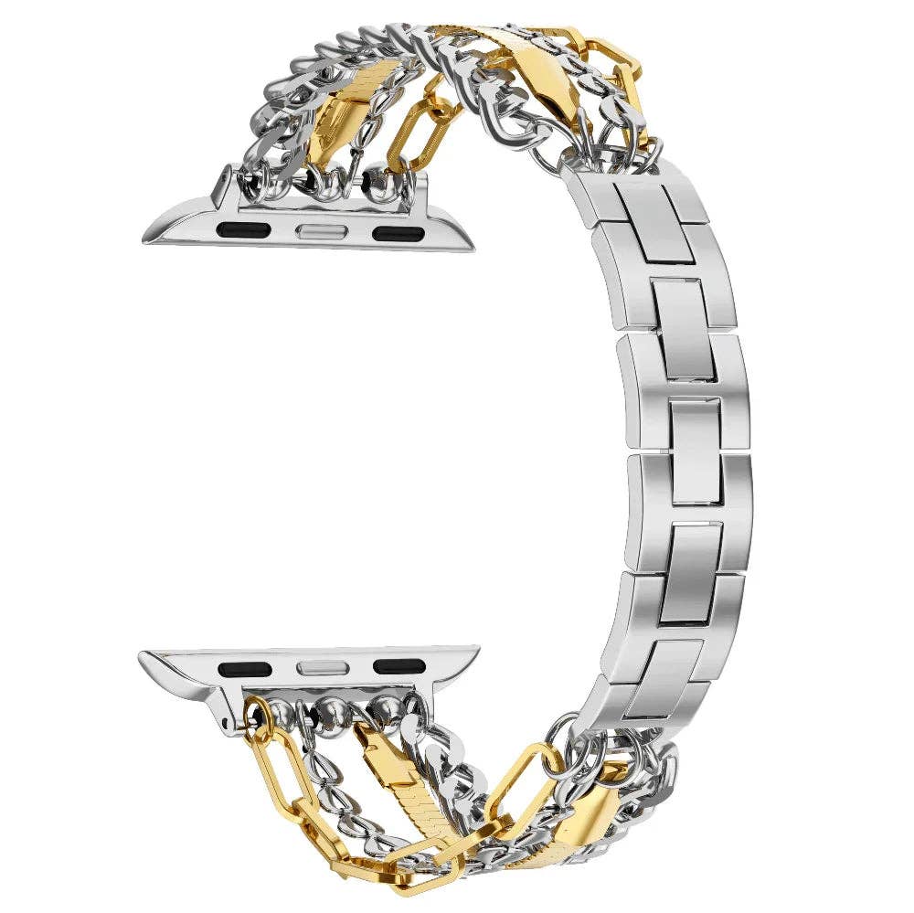 Leo Stainless Steel Band for Apple Watch: Gold / Fits All Models Posh Tech