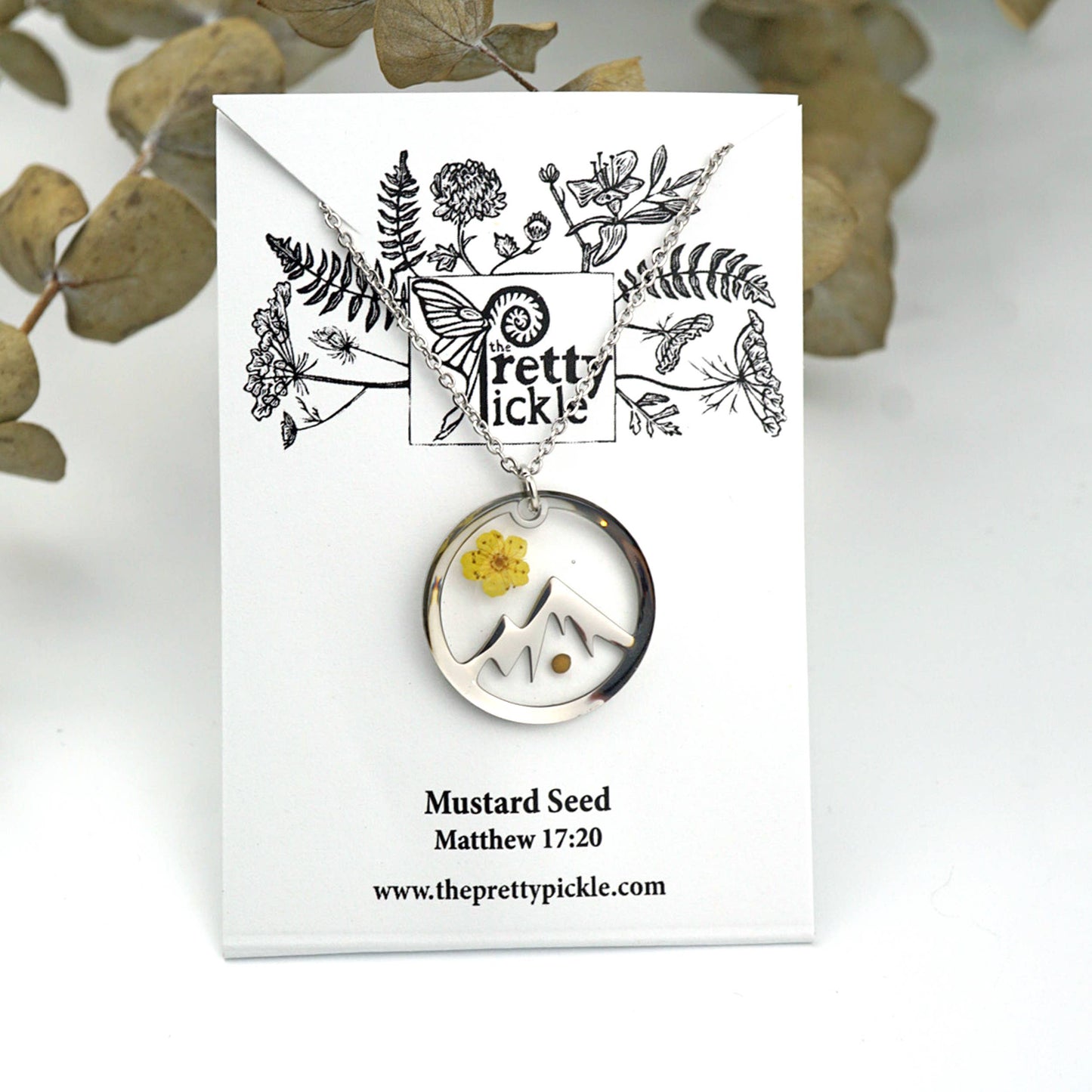 Mountain Mustard Seed Necklace: Stainless Steel