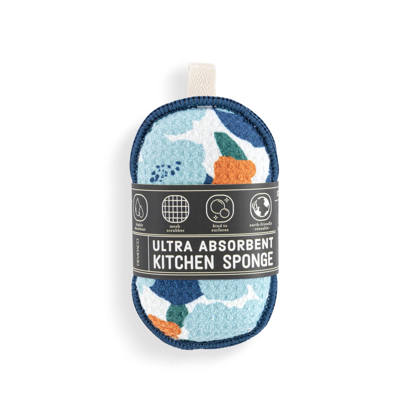 Blue Orange Poppy Absorbent Reversible Sponges Set