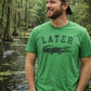 Later Alligator Men's T Shirt: Dark Heather Grey