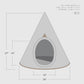 Recycled Felt Pet Cave (Gray) – Modern Foldable Dog House