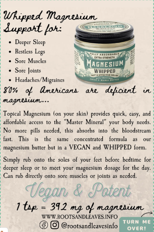 Magnesium Whipped Roots And Leaves