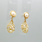 Earring Coin Pearl Hand Wired Cageof Freshwater Pearls