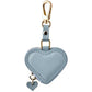 Heart Leather Bag Charm for Airtag®: Black Posh Tech