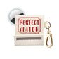 Perfect Match Leather Bag Charm for Airtag®: White Posh Tech