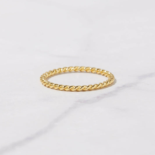 Spiral Stacking Ring: Gold / 8