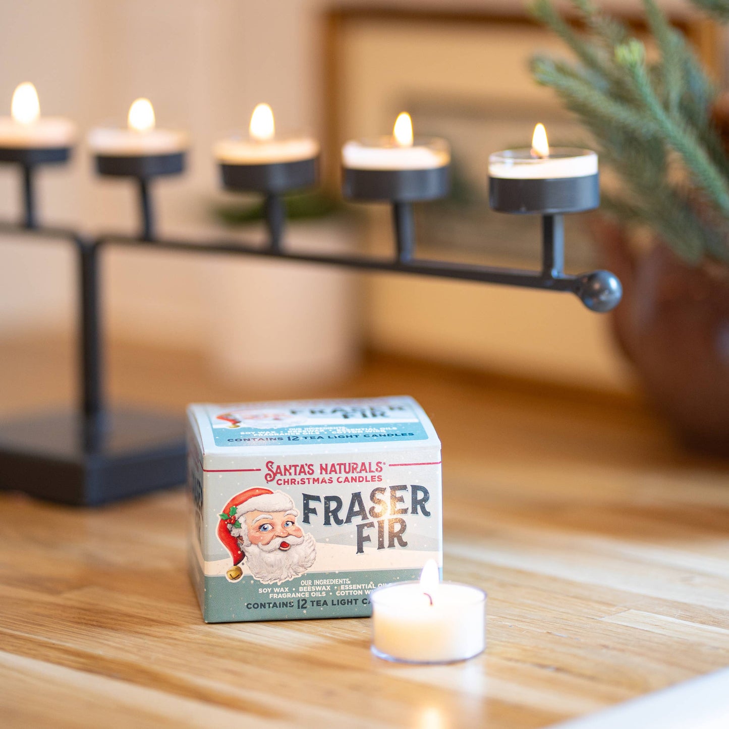 Christmas Tea Light Candle in Fraser Fir ($7.50 each)