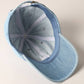 Father's Day Gift Dad Text Embroidered Denim Cap: LIGHT DENIM / ONE SIZE Fashion City