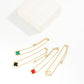 Dainty Chain Link Bracelet Featuring Glass Crystal Clover Accent 