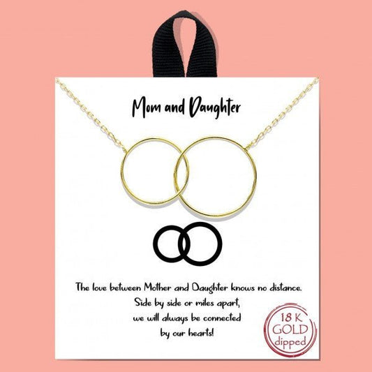 Dainty Chain Link Necklace Featuring Interlocking Circle Pendant Default Title
