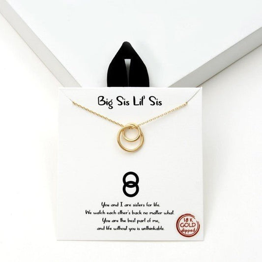 Dainty Chain Link Necklace Featuring Linked Hoops Pendant Default Title