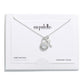 Dainty Chain Link Necklace Featuring Lock and Key With Cubic Zirconia Accent Silver