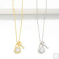 Dainty Chain Link Necklace Featuring Lock and Key With Cubic Zirconia Accent - The Mustard Seed Collection, The Seed