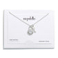 Dainty Chain Link Necklace Featuring Lock and Key With Cubic Zirconia Accent - The Mustard Seed Collection, The Seed