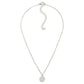 Dainty Chain Link Necklace Featuring Simple Rhinestone Cluster Pendant