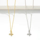 Dainty Chain Link Necklace With Rhinestone Studded Butterfly Pendant