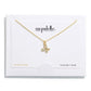 Dainty Chain Link Necklace With Rhinestone Studded Butterfly Pendant - The Mustard Seed Collection, The Seed
