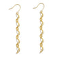 Dainty Paperclip Metal Chain Link Earrings Gold