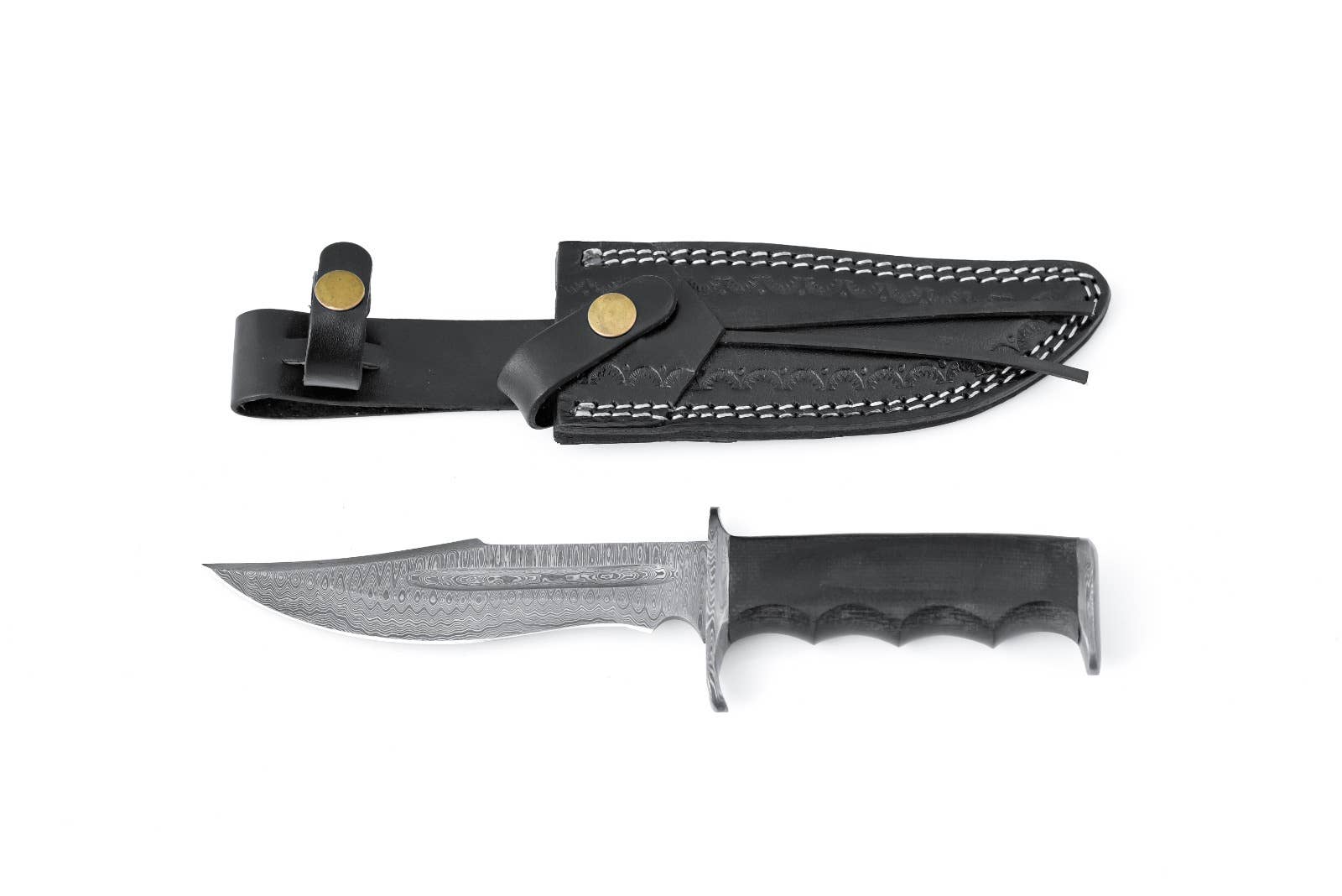 Damascus Hunting Knife Full Tang with Damascus Custom Hilt