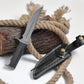 Damascus Hunting Knife Full Tang with Damascus Custom Hilt